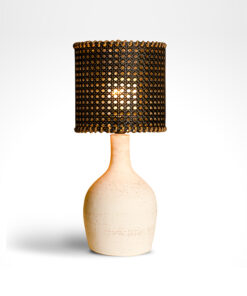 Tower Table Lamp Black Cane